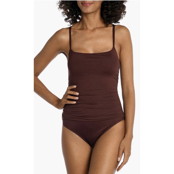 La Blanca Other - La Blanca Ruched One-Piece Swimsuit Java Size 6